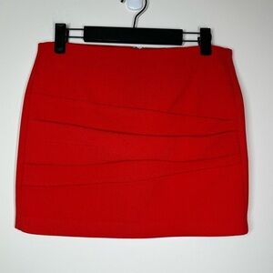 Maje Red Mini Skirt Size 36 (Small)